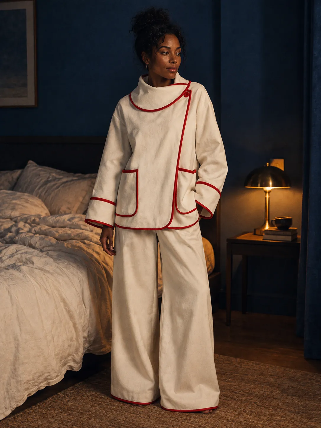 Crescent Collar Set worn or in use