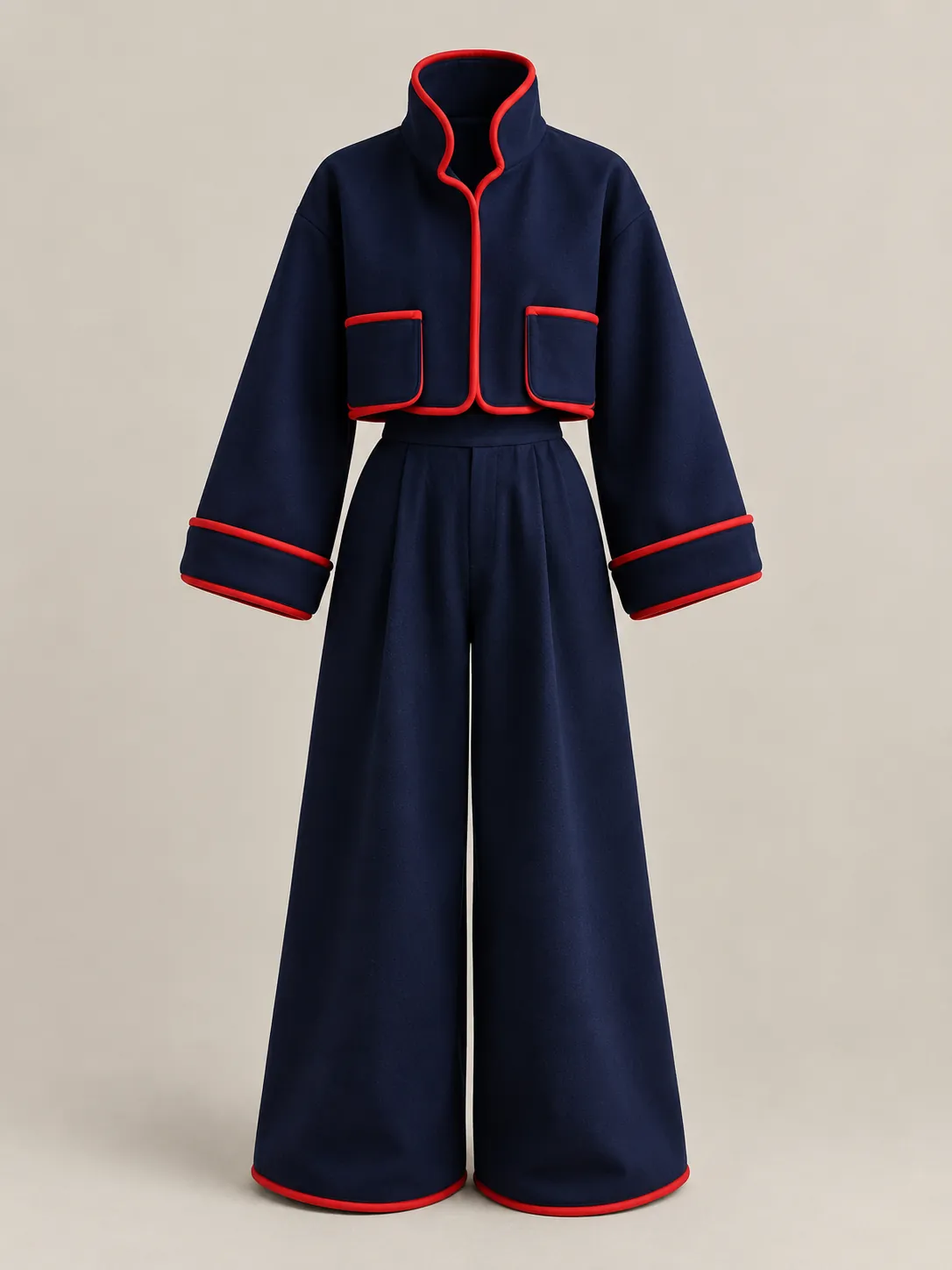 Cropped Jacket Set, front view