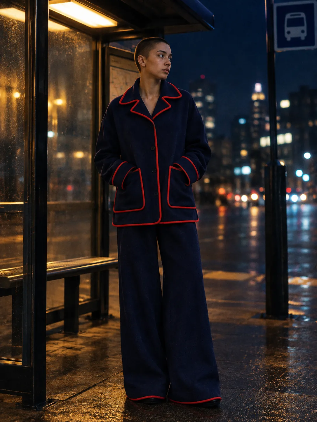 Double Collar Set worn or in use