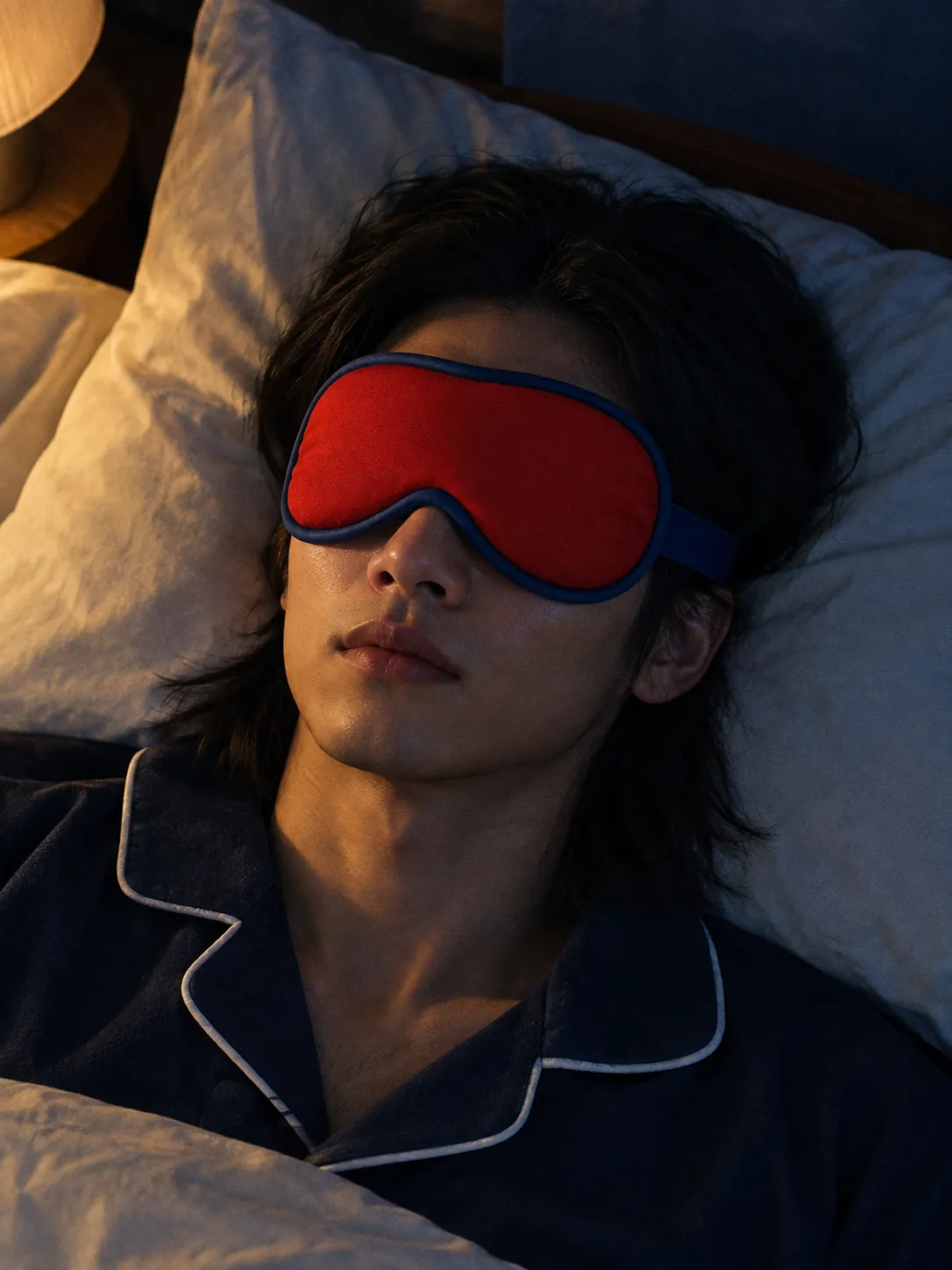 Lacquer Eye Mask worn or in use