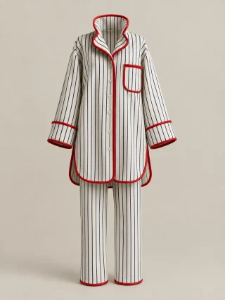 Longline Nightshirt Set, front view