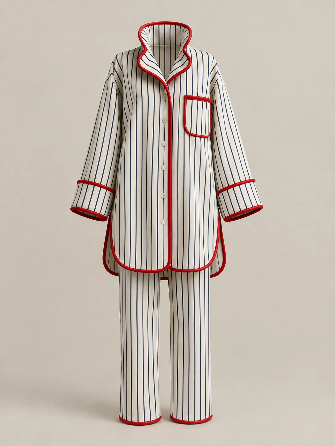 Longline Nightshirt Set, front view