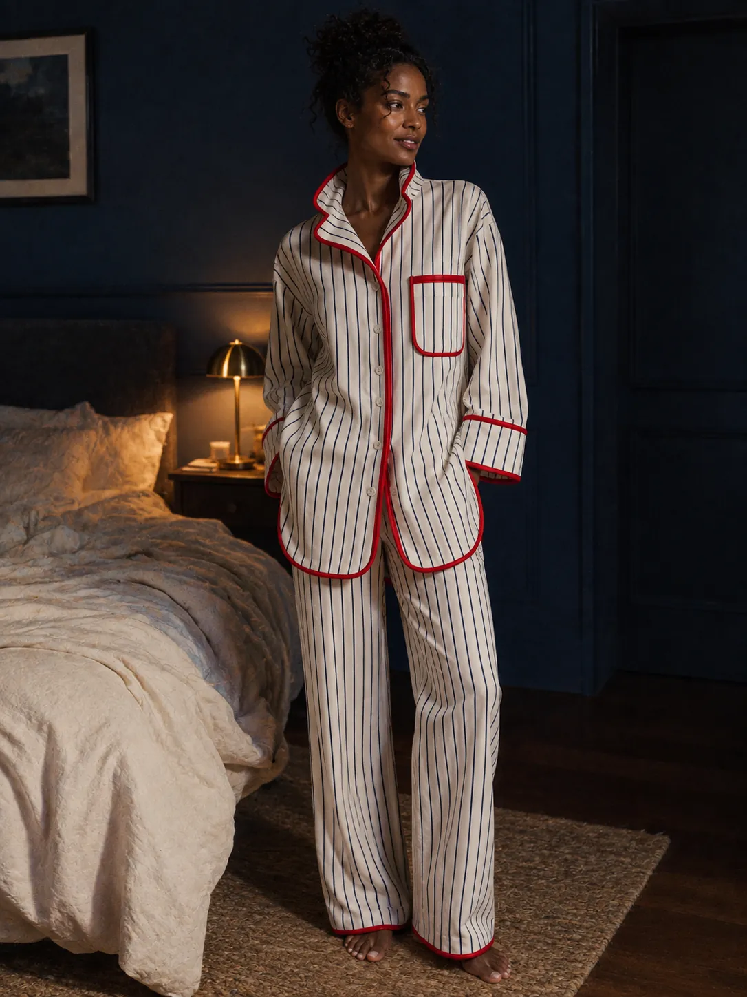 Longline Nightshirt Set worn or in use