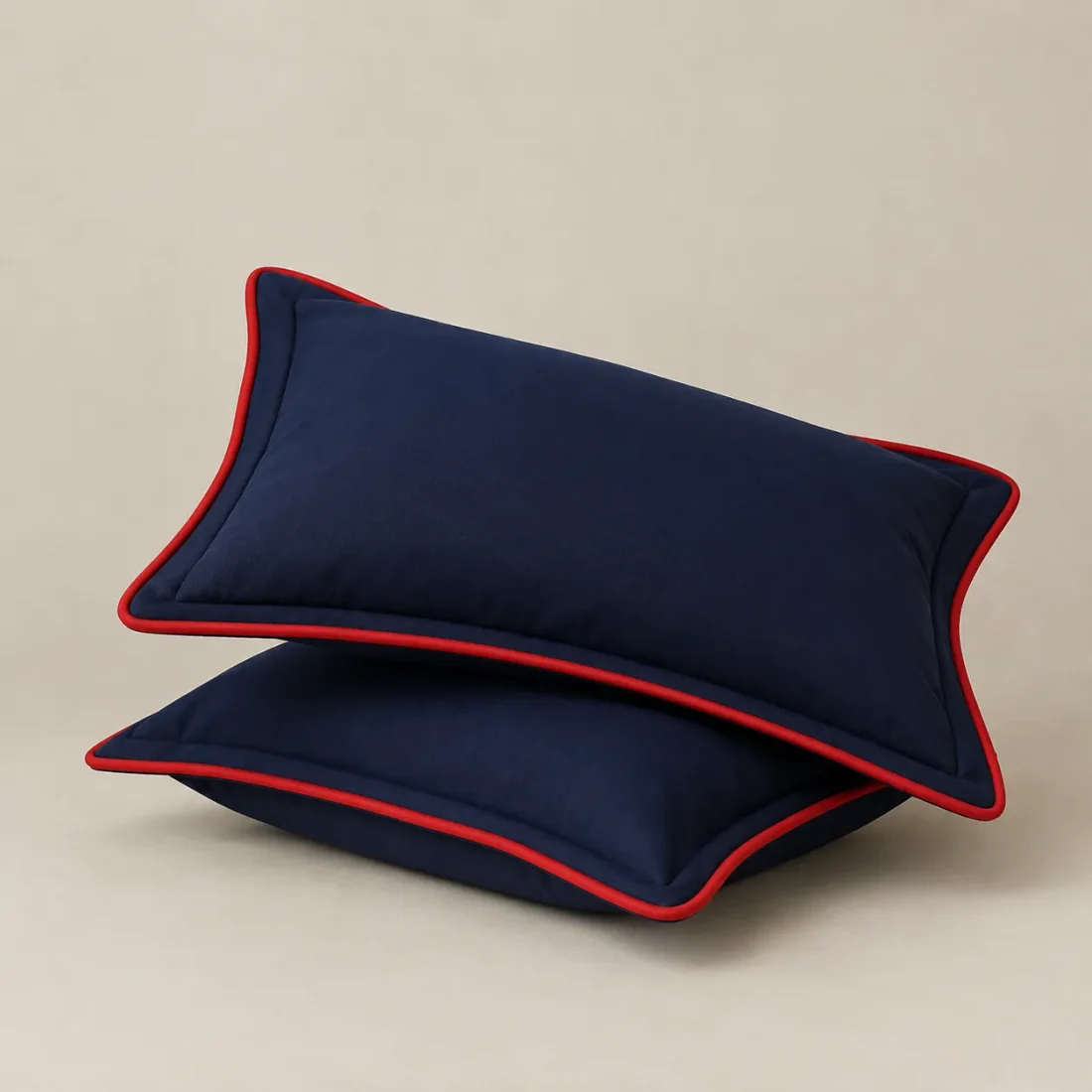 Piped Flange Pillowcase Pair, front view