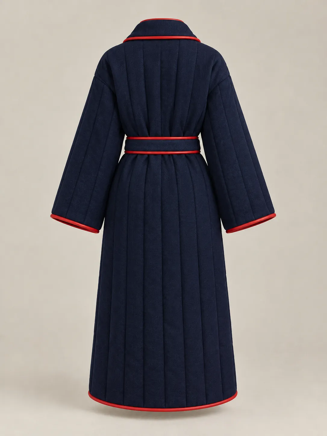 Quilted Column Robe, back or side view