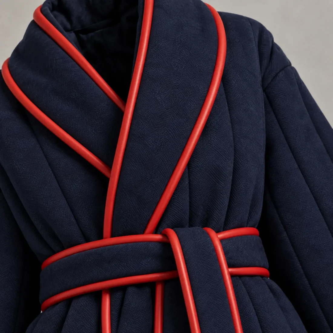 Quilted Column Robe close up