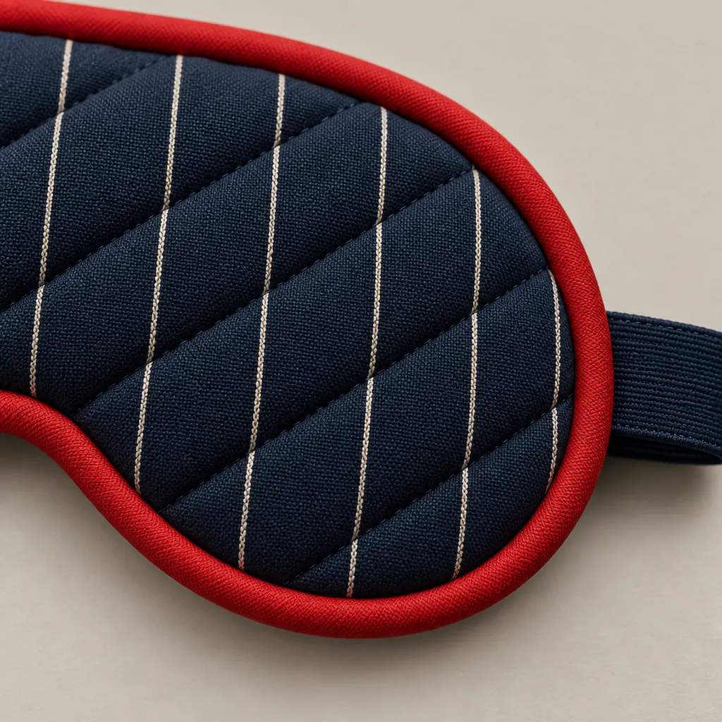 Quilted Eye Mask close up