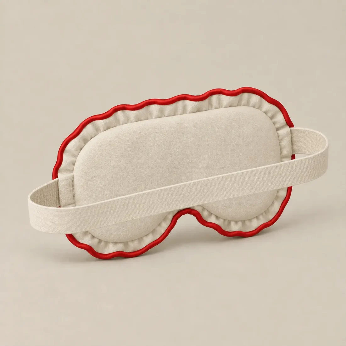 Ruffle Edge Eye Mask, back or side view