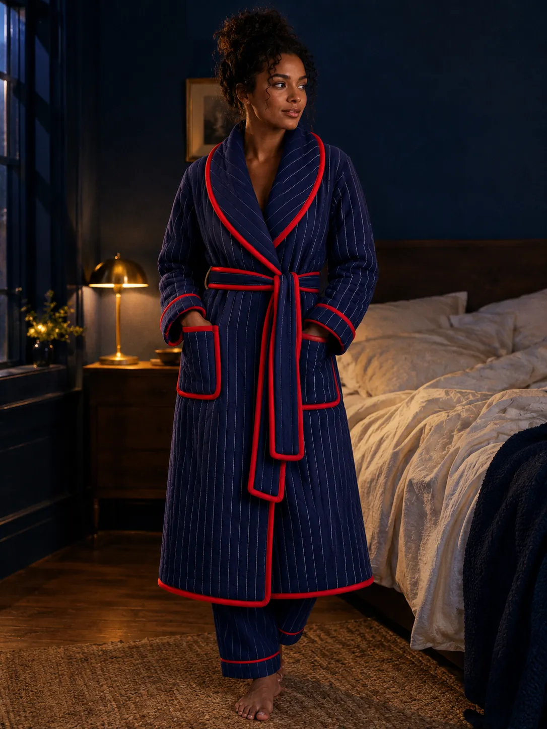 Shawl Collar Robe worn or in use