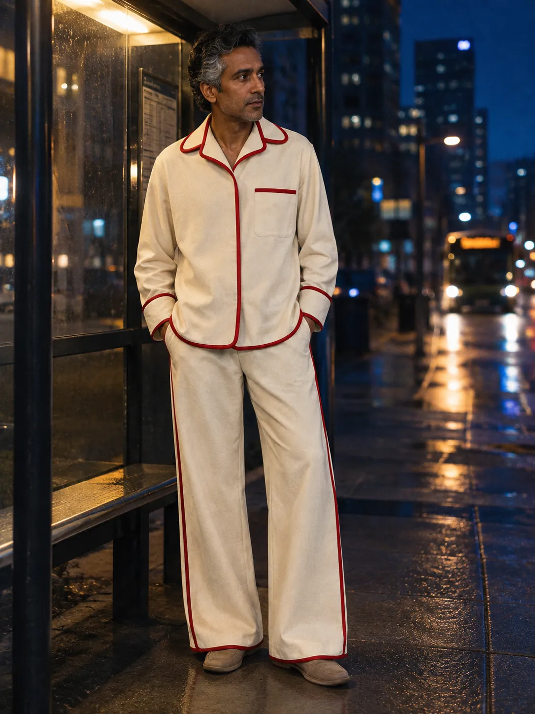 Split Hem Set worn or in use
